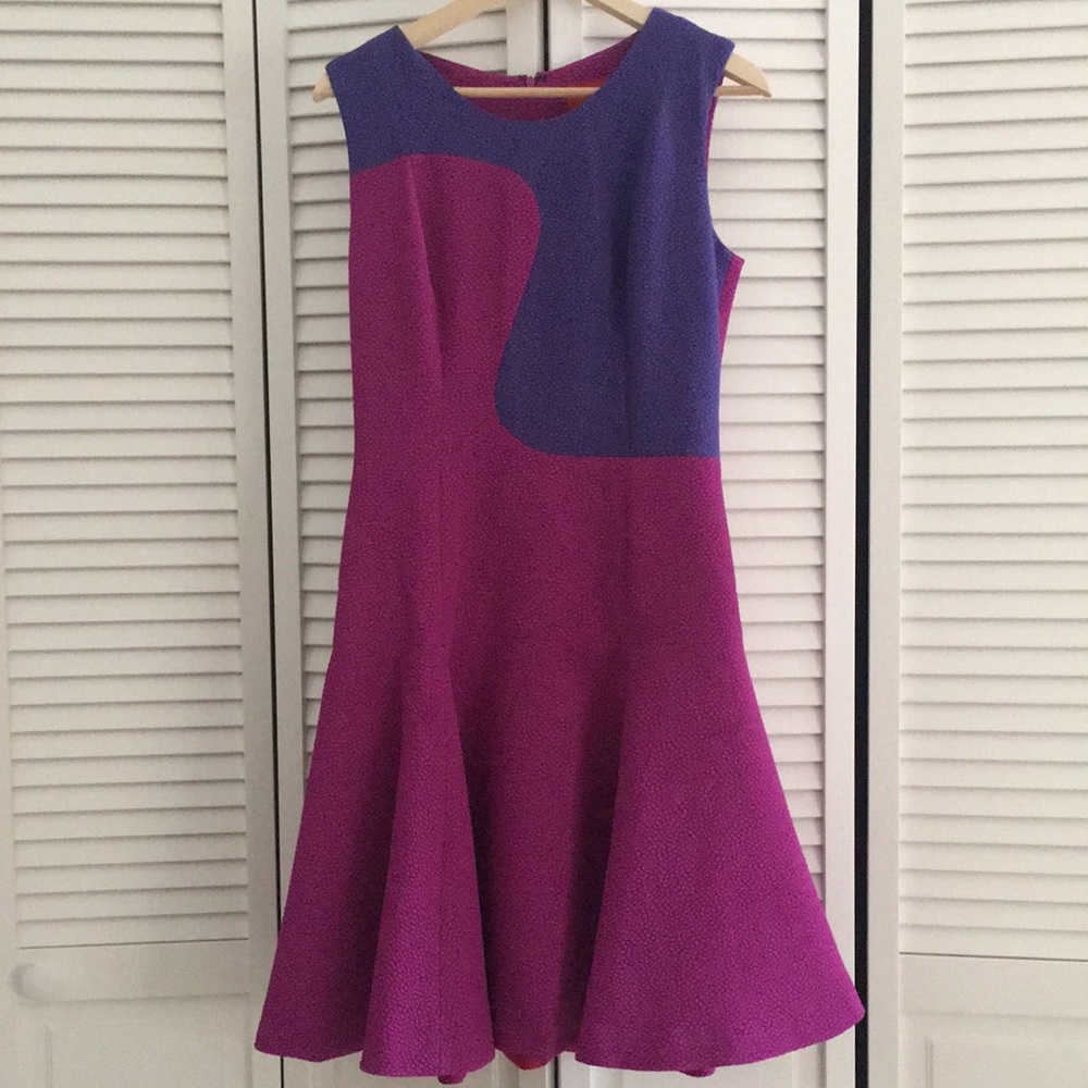 Wine & purple textured cocktail/party/prom dress